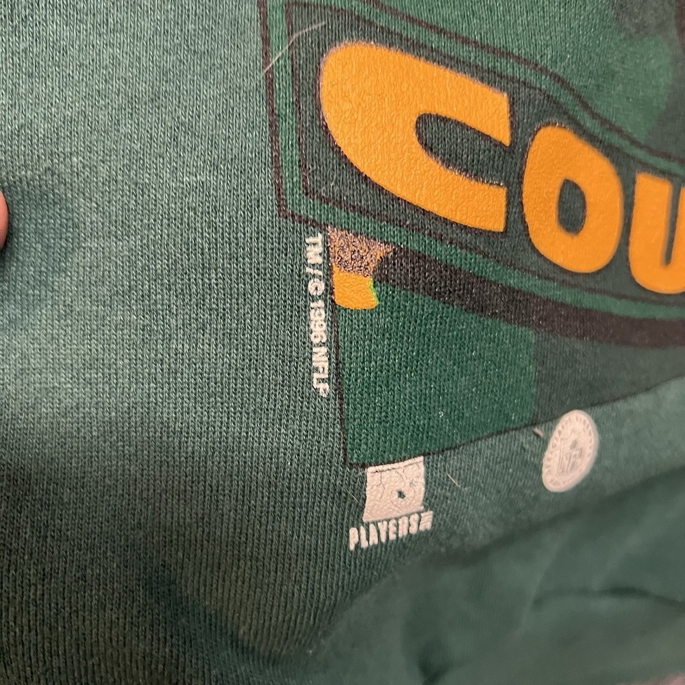 Vintage Green Bay Packers Crewneck Sweatshirt Mens XL Green Long Sleeve 90s - Picture 7 of 8